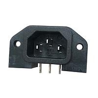 Adam Tech IEC-EW-4 Inlets AC MALE INLET IEC R/A PCB W/ FLANGE