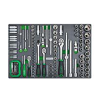 TOPTUL GEDC611 1/4", 3/8" & 1/2" DR. Flank Socket Set (126 PCS)
