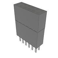 Samtec ESW-106-69-L-D Sockets .100" Elevated Socket Strip