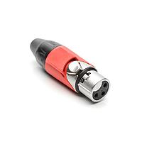 Amphenol Audio AX3F2M-AU Cable Connectors 3P SOCKET F PLUG GLD W RED MRK SLEEVE