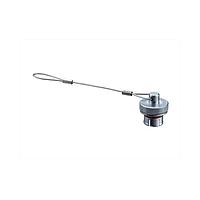 Amphenol LTW CAP-DLBFQME3 Accessories FLOS & FLOS+, Dust Cap With Steel Line, Metal, Female Conecctor, Push Pull, IP50