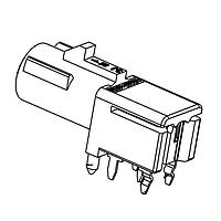 Raydiall Automotive R197.166.B14 PCB Connectors Right angle stamped&formed Fakra PCB header with error proof pin coding B