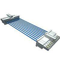 Samtec MMSST-02-20-S-80.00-S-K Rectangular Cable Assemblies .100" Mini Mate Single Row Discrete Wire Cable Assembly, Teflon Fluoropolymer Wire, Socket