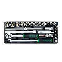 TOPTUL GCAT2510 DR. Flank Socket Set - SAE (1/2", 25 pcs)