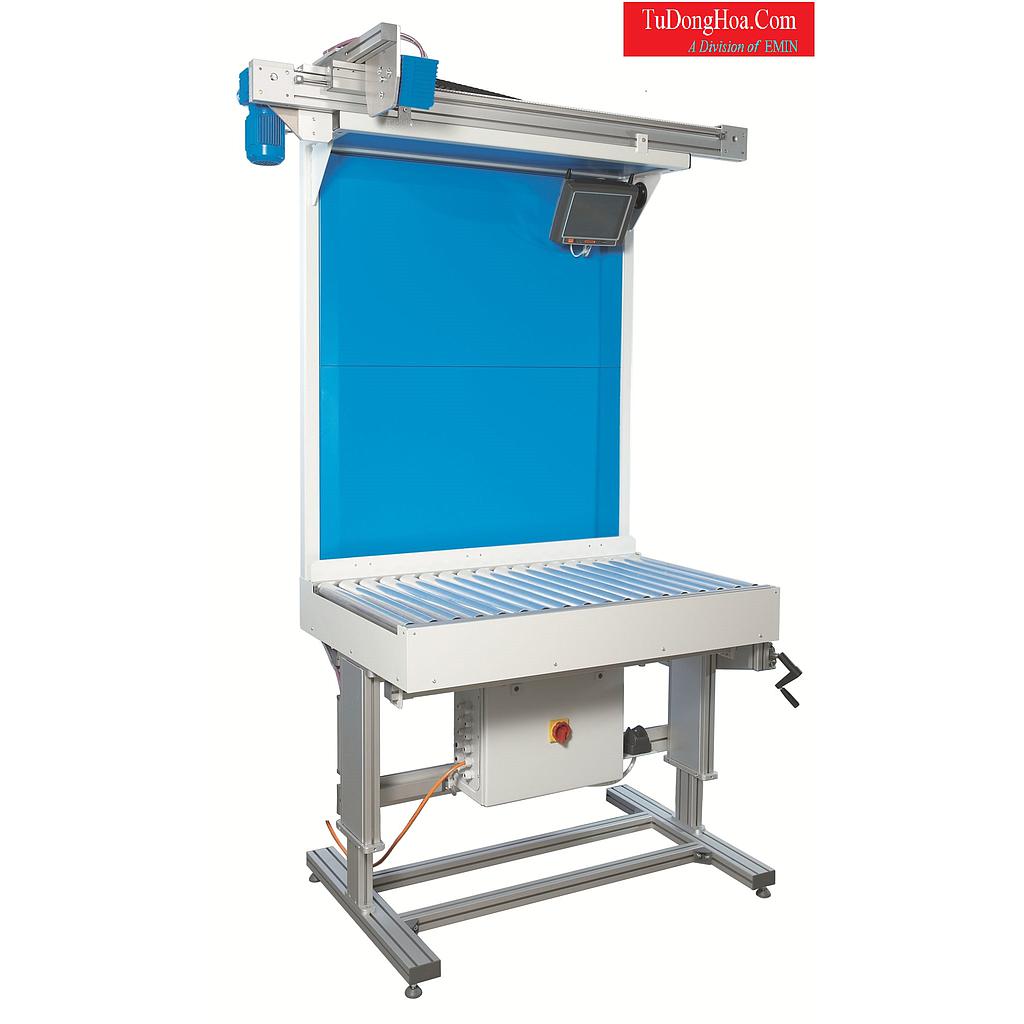 Barcode reading equipment used in an industrial packaging and sorting line