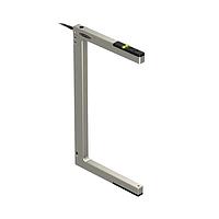 Banner Engineering SLM220B6QPMA Distance Sensor Modules - Finished Units SLM Series: Rugged Nickel-Plated Metal Fixed-Distance Slot Sensor; Slot Width: 220 mm; Input 10-30 V dc; Output: Bipolar: 1 NPN 1 PNP; 150 mm (6 in) M12 PUR Pigtail QD