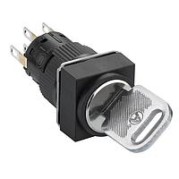 SCHNEIDER XB6ECG232P Keylock Switches KSS Square black 3 maint pos 2 NO/NC