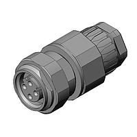 JAE Electronics JB12CA04YN7-D Receptacles M12 connector, In-line receptacle, oe6.0-7.5mm cable