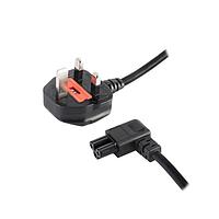 Same Sky (formerly CUI Devices) AC-C5-R UK AC Power Cord AC Cord UK, C5 for C6 inlet RA, HO3VVH2-F 0.75MM/2, 2M, Black