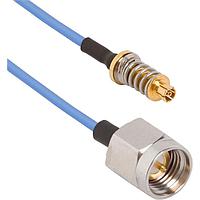 Amphenol SV Microwave FV67SMPM-047-MSSMA-120 RF Cable Assemblies VITA 67.1/2 SMPM SMA Straight M 12"Cable