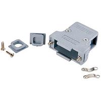 Amphenol CONEC 165X11899XE EMI/RFI Shielded Backshell PLASTIC HOOD 37 POS GRAY DUAL ENTRY