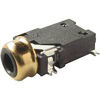 Same Sky (formerly CUI Devices) SJ-42525TS-SMT-TR Phone Connectors audiojack, 2.5mm, rt, 4conductor, SMT, 1switch, T/Rpackage