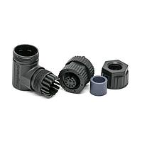 Amphenol LTW MSAP-10BFFA-SR7001 Sensor Cables / Actuator Cables M12 Circular Metric Connector, A Code, Plastic, 1.5A, 10 pins, Female Connector, Female Contact, Right Angle, Screw Thread, Solder, Field Installable, F4.5 - F6.5mm, IP67 Mated