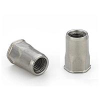ATLAS AETHC-M8-3.0 Rivet Nut Atlas Rivet Nut, Atlas FM, AETH, Thin Head Semihex Body, Open End, Stainless Steel, Thread Size - M8,