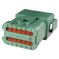 DEUTSCH - TE Connectivity DT04-12PC-CE01 12-Way 12P RCPT, CE01 MOD C Key, Green