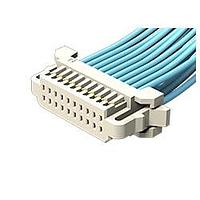 Samtec S1SDT-10-28-GF-20.00-L Double Row Discrete Cable Micro Mate Double Row Discrete Wire Cable Assembly, Teflon Fluoropolymer Wire, 1.00 mm Pitch