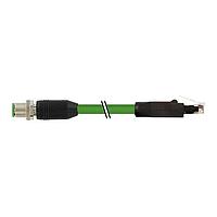 Murrelektronik 7700-44711-S7V0300 Ethernet Cables / Networking Cables M12 male 0 / RJ45 male 0 shielded Ethernet, TPE 2x2x22AWG SF/UTP CAT5e gn UL/CSA,ITC/PLTC 3m