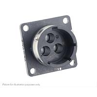 Eaton Souriau-Sunbank UTGX0142G1P Receptacles Square flange receptacle, without backshell, for 3 male contacts,  IP68/69K