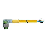 Murrelektronik 7000-12441-0151000 Connectors M12 FEMALE 90 LED, PVC 5X0.34 YELLOW, 10m
