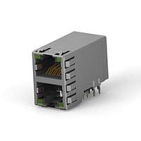 AMP Connectors - TE Connectivity 1888653-2 Modular 2x1 OFFSET STACKED GREEN LED