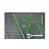TOPTUL GED3651 Combination, Double Open End & Double Ring Wrench Set (36 pcs)