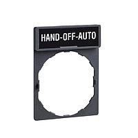 SCHNEIDER ZBY2387 Legend STD N/P HLDR MRKD: HAND-OFF-AUTO