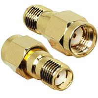 Linx Technologies - TE Connectivity ADP-RPSM-SMAF-G RF Adapters - In Series RP-SMA Plug to SMA Jack Adapter