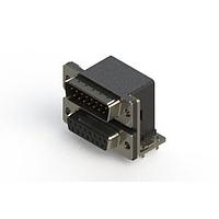 EDAC 663-015-364-034 Dual Port D-Sub Connectors Right-angle Dual Port D-Sub Connector