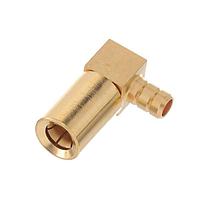 Radiall 7405-1521-003 Connectors SSMB / RIGHT ANGLE PLUG FEMALE CRIMP TYPE FOR 2.6/50 S CABLE GOLD