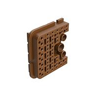 Amphenol SINE Systems AWB-51SDR Accessories Right Wedgelock for 102 Position Plug, (51 Positions), Keyed D, Brown