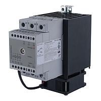 Carlo Gavazzi RGC3A60D65GGEDF Solid State Relays 3-pole DIN-rail mount SSR, Zero-cross switching, Operating voltage (Ue): 42 - 660 Vac (1200 Vp), Rated current (Ie): 65 Aac, Control voltage (Uc): 5 - 32 Vdc, External supply: 24 Vdc/ac, Built-in overvoltage, over-temperature protection