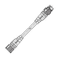 Omron Automation and Safety XS5W-D421-G81-F Sensor Cables / Actuator Cables NoVibe Cable 5M 2 Straight Conn Ends