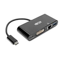 Tripp Lite U444-06N-DGUB-C USB Type-C to DVI, Ethernet, PD Charging, USB 3.0 USB-C, DVI,USB-A,GBIT ADAPTER