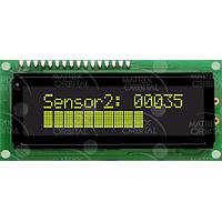 Matrix Orbital MOU-AL162A-XY3SE LCD Character Display Modules Black Background Yellow Text