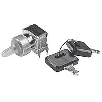 NKK Switches SK12AG30 Keylock Switches SPDT ON-ON .4VA RA PC KEY REMOVE 2 POS
