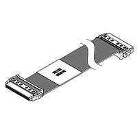 HARTING 33152430500186 Flat Flex Cable har-flex female 16pin Cable Assembly (AWG30/7 PVC), double ended (different cable direction), w/ strain relief, PL1, 0.5m