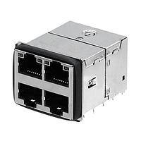 TRP Connector 2250681-1 Connectors MagJack RJ45,2X2,10G,4PPOE 600mA,W/ LIGHT PIPE,/,PRESS FIT