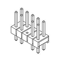 Amphenol Commercial Products G800LQ591018AEU Pin Strip Pin Header 2.54mm Pitch STR DIP,2x5Pin,Full G/F,LCP,6.0mm*2.54mm*3.0mm,Removed#5Pos,Color-Black