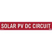 HellermannTyton 596-01006 Labels Solar Label, SOLAR PV DC CIRCUIT LABEL, 6.5" X 1.0", VL, Red, 10/pkg