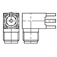 Radiall R124680123 PCB Receptacles SMA / RIGHT ANGLE JACK RECEPTACLE FOR PCB SOLDER LEGS