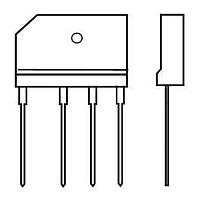 Diodes Incorporated GBJ8005-F Single Phase Bridge 8.0A 50V