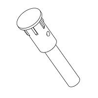 BIVAR LC-4.25 Flexible Light Pipes Light Pipe, Flexible, 1mm. Fiber Optic Core, 4.2mm. Dia. Low Profile Lens, 4.25in. Length