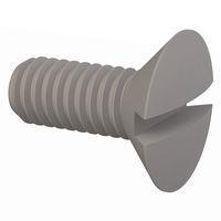 Essentra Components 50M040070L010 Slotted Countersunk 90 Slotted CSK Screw, M4 X .7 Thread, 10mm Lg