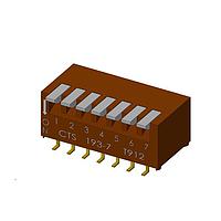 CTS Electronic Components 193-7MS DIP Switches 7 switch sections SPST