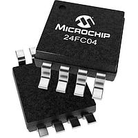 Microchip Technology 24FC04HT-E/MS EEPROM 4Kb I2C , 1MHz 1.7-5.5V, 8-MSOP, EXT W/HALF ARRAY WP