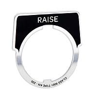Square D 9001B261 Legend Plate, Raise PUSH BUTTON LEGEND PLATE 30MM, Type B