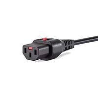 Schaffner IL13-BR1-H05-3100-200 AC Power Cord w/Lock IEC C13 Female plug, straight, lock - Brazilian plug 3 pins, male, straight - H05VV-F, 200 cm, Black, 3x1.00 mm