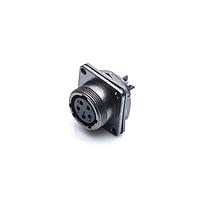 Amphenol LTW HC20-02PMFS-SN8001 Circular Metric Connectors Heavy Duty Shielded Sensor Connector, M20, Metal, 20A, 02 pins, Male Connector, Female Contact, Square, M20*1.0, Screw Thread, Solder, Receptacle, Rear Fastened, Panel Thickness 5, IP68