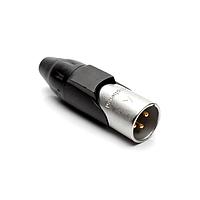 Amphenol Audio AX3M0M-AU Connectors 3P PIN M PLUG GLD W BLK MRK SLEEVE