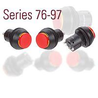 ITW Switches 76-9712/4044B Pushbutton Switches PANEL SEAL PB SW MAINTAINED, BLK/RED